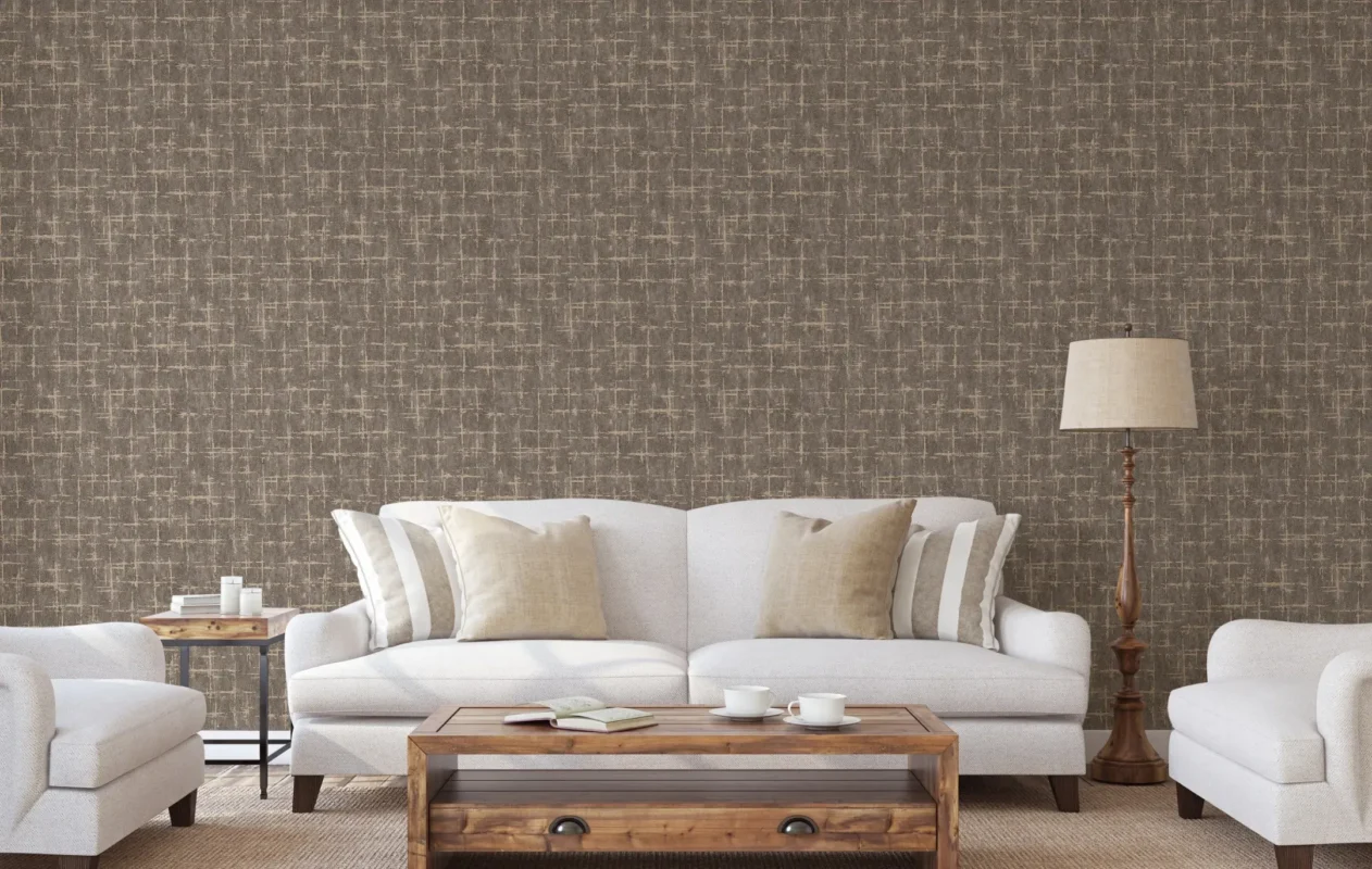 Beige Embossed Wallpaper – Dimensional Accents (7813-5)